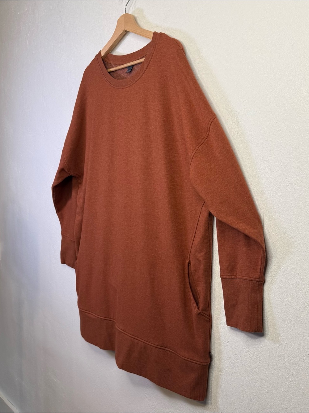 Eddie Bauer Women's Cozy Camp Sweatshirt Tunic Crew Neck in Shade Spice Size 2X - Picture 7 of 16